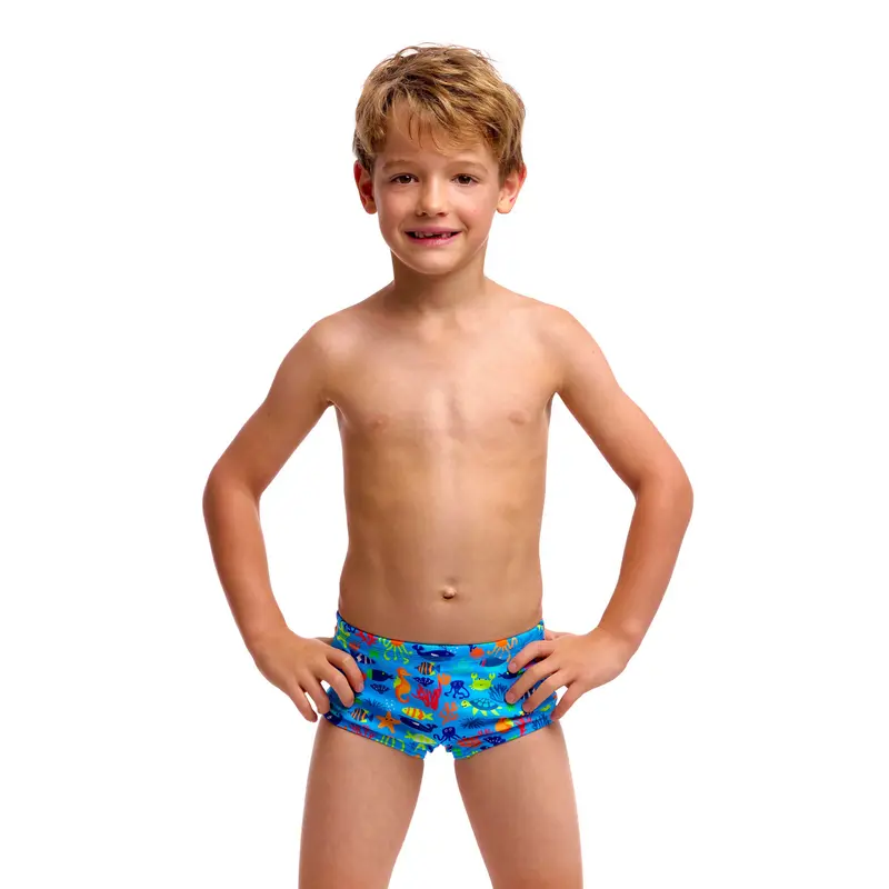 Funky Trunks Boys Toddler Printed Trunks Fish Food