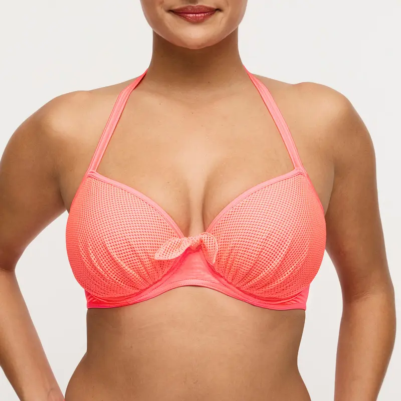 Rivas Vollschalen Bikini-Top – Neonpink